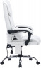 Кресло Cactus с вибромассажем CS-CHR-OC02M-WT белый эко.кожа крестов. сталь