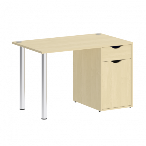 Home Office Стол письменный VR.SP-3-118.1 Клён/Хром опоры 1180*720*750