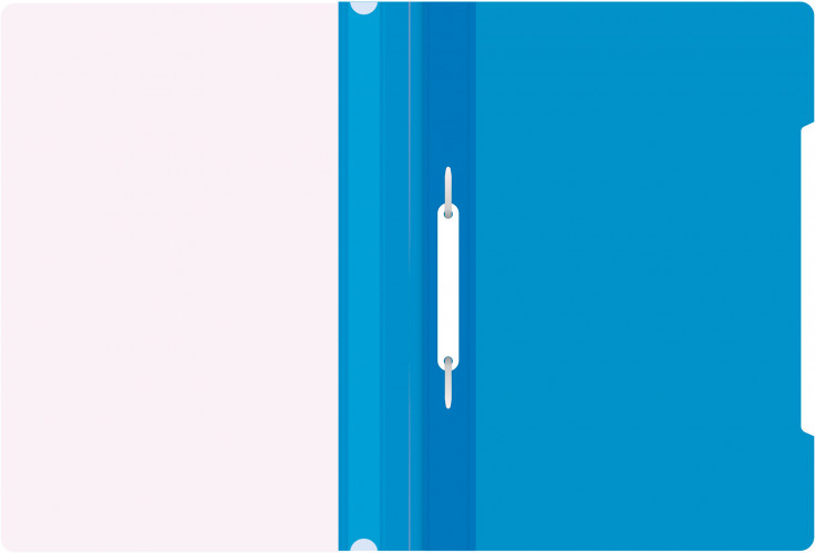 Папка-скоросшиватель Бюрократ Economy -PSE20BLUE A4 прозрач.верх.лист пластик синий