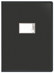 Папка с 20 прозр.вклад. Бюрократ -BPV20A3BLACK A3 пластик 0.8мм черный