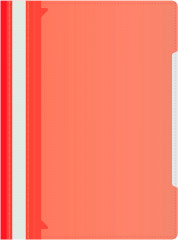 Папка-скоросшиватель Бюрократ -PS-K20RED A4 прозрач.верх.лист карм.на лиц.стор. пластик красный 0.12/0.16