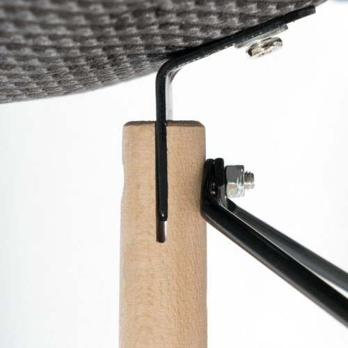 Кресло CINDY SOFT (EAMES) (mod. 101), дерево береза/металл/мягкое сиденье/ткань, 65 х 62 х 80 см, мультицвет