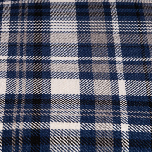 Кресло DUKEN (mod. 0179322), металл/ткань, 79х59х66 см, синий/синяя шотландка/черный