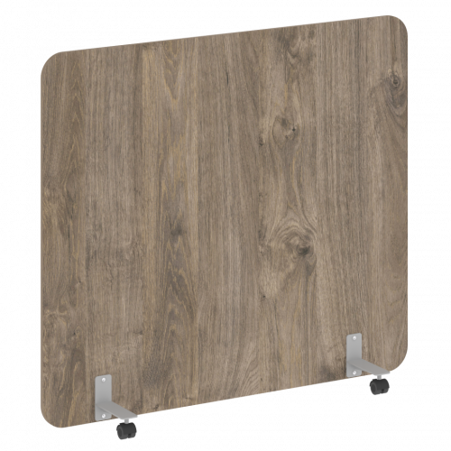 R-line Перегородка на металлических опорах, на роликах DP.R-160-140 Тиквуд тёмный/Серый металл 1600*18*1400