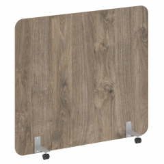 R-line Перегородка на металлических опорах, на роликах DP.R-160-140 Тиквуд тёмный/Серый металл 1600*18*1400