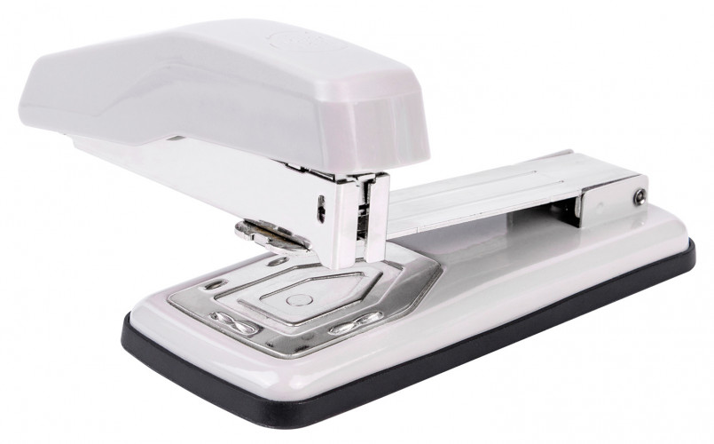 Степлер Deli E0414S/WHITE 24/6 26/6 (25листов) белый 50скоб коробка