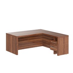 Стол руководителя  с тумбой приставной ZCT 1819H(R) Орех Даллас 1800х1900х750
