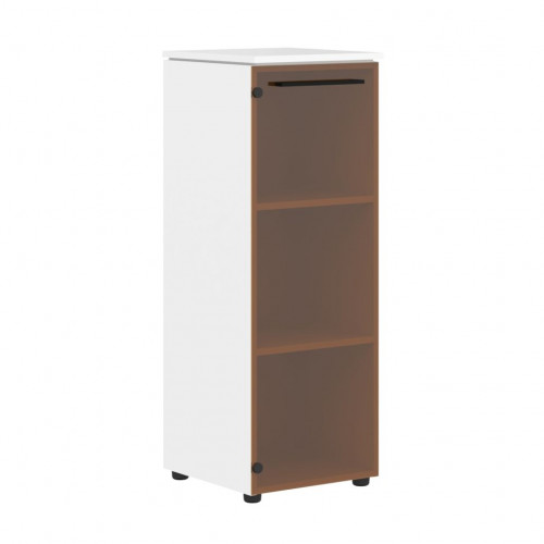 Шкаф колонка со стеклянной дверью MMC 42.2 Белый 429х423х1188 MORRIS