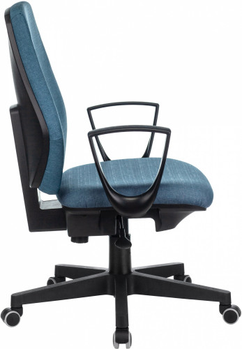 Кресло Бюрократ CH-545 синий 38-415 крестов. пластик