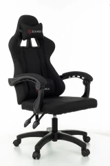 Кресло игровое Zombie Rudger черный с подголов. крестов. пластик