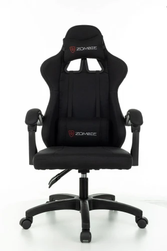 Кресло игровое Zombie Rudger черный с подголов. крестов. пластик