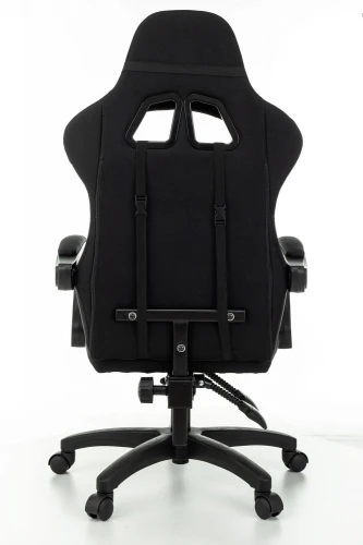 Кресло игровое Zombie Rudger черный с подголов. крестов. пластик