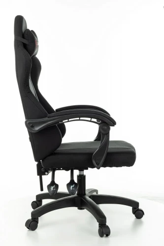 Кресло игровое Zombie Rudger черный с подголов. крестов. пластик