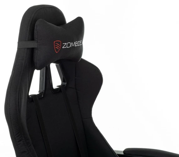 Кресло игровое Zombie Rudger черный с подголов. крестов. пластик