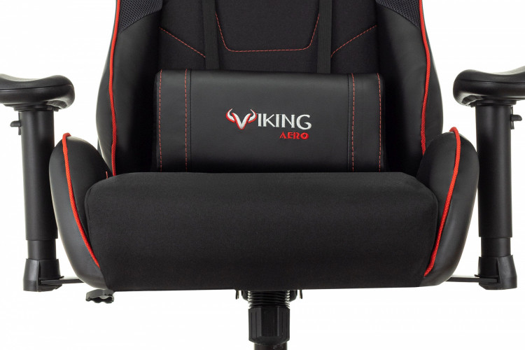 Кресло игровое Zombie VIKING 4 AERO белый/синий/красный ткань/эко.кожа с подголов. крестов. пластик