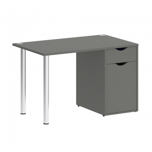Home Office Стол письменный VR.SP-3-118.1 Металлик/Хром опоры 1180*720*750