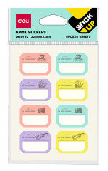 Блок самоклеящийся бумажный Deli Macaron EA60002 6лист. ассорти именные европодвес (упак.:8шт)