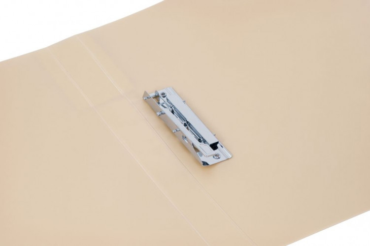 Папка метал.зажим Бюрократ Gems GEM07CCREAM A4 пластик 0.7мм торц.карм с бум. встав кремовый жемчуг