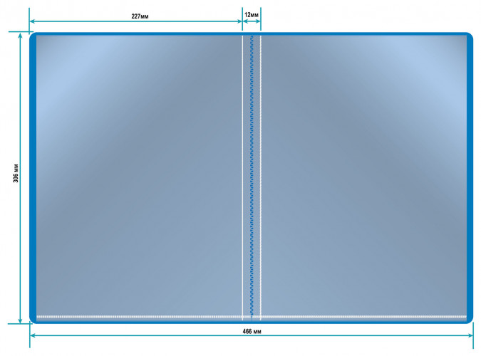 Папка с 20 прозр.вклад. Бюрократ -BPV20 A4 пластик 0.6мм торц.карм с бум. встав ассорти