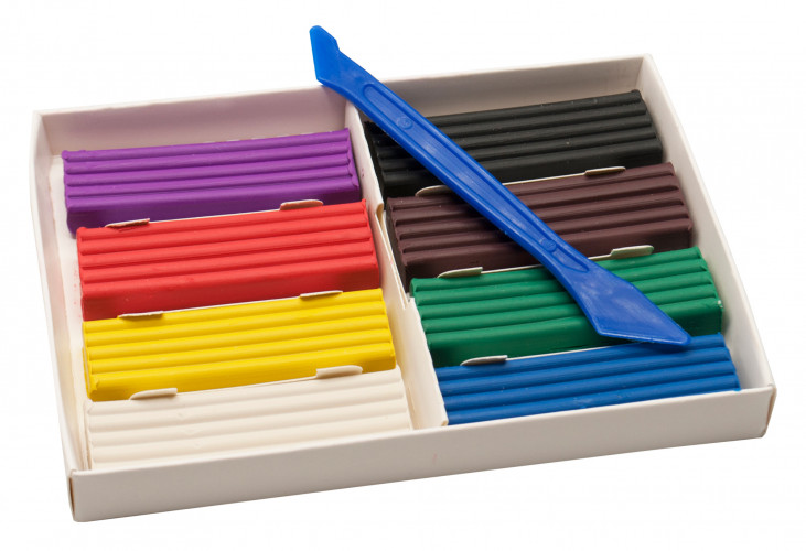 Пластилин Silwerhof Монстрики 8цв. 160гр. стек 1шт картон.кор.