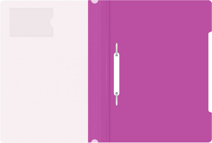 Папка-скоросшиватель Бюрократ -PS-V20VIO A4 прозрач.верх.лист карм.для визит. пластик фиолетовый 0.12/0.16