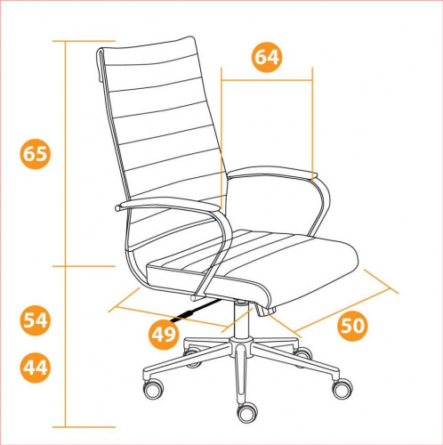 Кресло CITY, кож/зам, черный