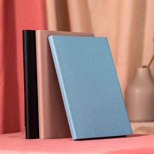 Блокнот Deli 22284BLACK 210х143мм искусст. кожа 96л черный