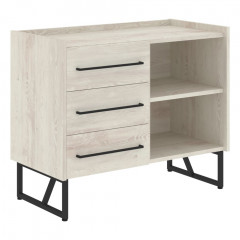 Тумба сервисная LSC-3D.A Сосна Эдмонт/Черный 904х445х750 LOFTIS