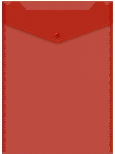 Конверт на кнопке Бюрократ -PK875/1 A4 верт. пластик 0.18мм ассорти