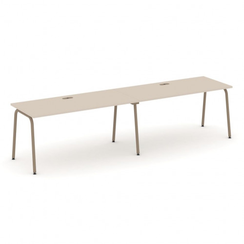 Estetica Рабочая станция на 2 места ES.RS-2.4-LK Капучино/Латте металл 3160*730*750