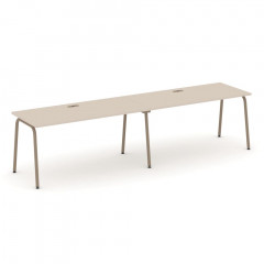 Estetica Рабочая станция на 2 места ES.RS-2.4-LK Капучино/Латте металл 3160*730*750