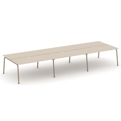 Estetica Рабочая станция на 6 мест ES.D.RS-6.4-VK Капучино/Латте металл 4740*1500*750