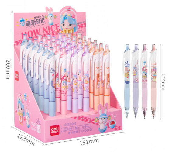 Карандаш мех. Deli S1229 0.5мм кругл. пластик ассорти