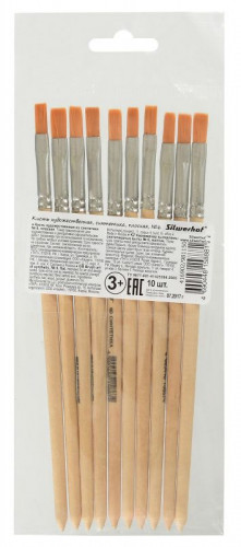 Кисть Silwerhof 981150 худож. синтетика плоск. №6 дерев.лакир.ручка