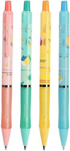 Набор карандашей мех. Deli EU717-P Memphis 0.7мм пластик ассорти дисплей (36шт) ластик