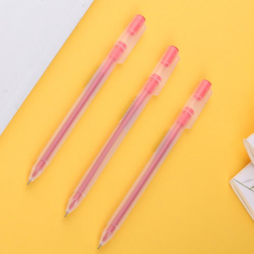 Ручка гелев. Deli A119-RD прозрачный красн. черн. линия 0.5мм