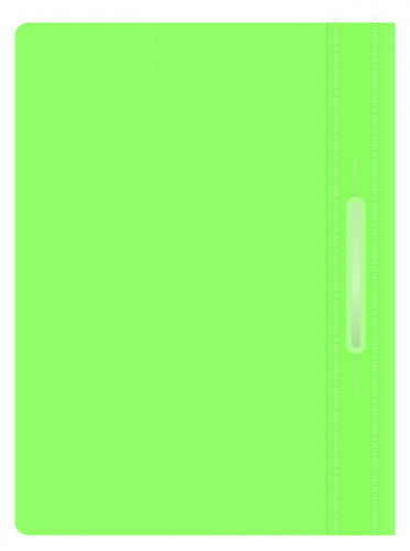 Папка-скоросшиватель Бюрократ Double Neon -PSLDNE/LETT A4 прозрач.верх.лист пластик салатовый 0.14/0.18