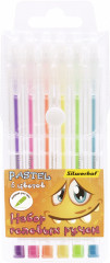 Набор ручек гелев. Silwerhof Монстрики Pastel d=1мм блистер (6шт) 6цв.