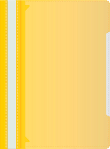 Папка-скоросшиватель Бюрократ -PS-K20YEL A4 прозрач.верх.лист карм.на лиц.стор. пластик желтый 0.12/0.16