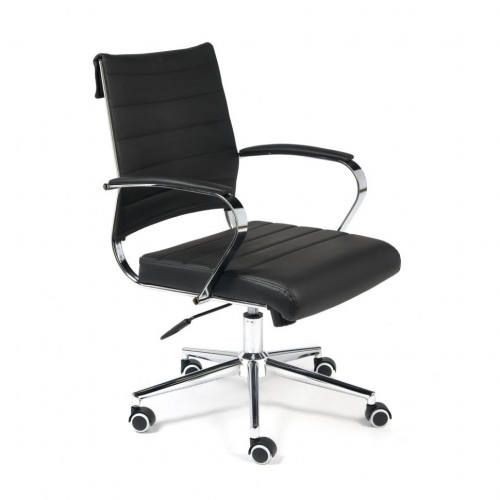 Кресло CITY-LOW, кож/зам, черный