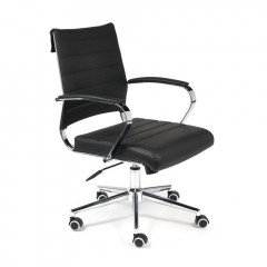 Кресло CITY-LOW, кож/зам, черный