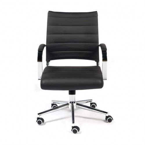Кресло CITY-LOW, кож/зам, черный