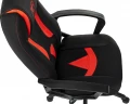 Кресло игровое Zombie 200 черный/красный ткань/эко.кожа крестов. пластик пластик черный