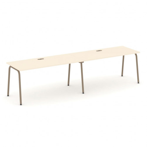 Estetica Рабочая станция на 2 места ES.RS-2.4-LK Сатин/Латте металл 3160*730*750