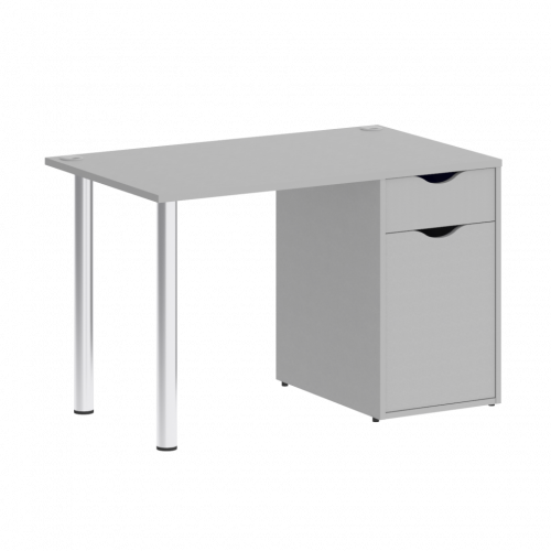 Home Office Стол письменный VR.SP-3-118.1 Серый/Хром опоры 1180*720*750