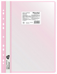 Папка-скоросшиватель Silwerhof A4 прозрач.верх.лист 10 вкладышей боков.перф. полипропилен розовый