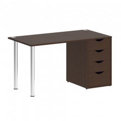 Home Office Стол письменный VR.SP-3-138.4 Венге/Хром опоры 1380*720*750