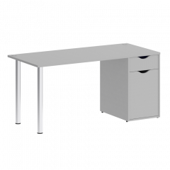 Home Office Стол письменный VR.SP-3-158.1 Серый/Хром опоры 1580*720*750
