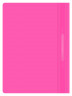 Папка-скоросшиватель Бюрократ Double Neon -PSLDNE/PINK A4 прозрач.верх.лист пластик розовый 0.14/0.18