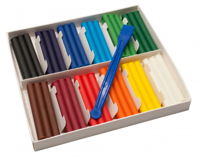 Пластилин Silwerhof Монстрики Мягкий воск. 12цв. 180гр. стек 1шт